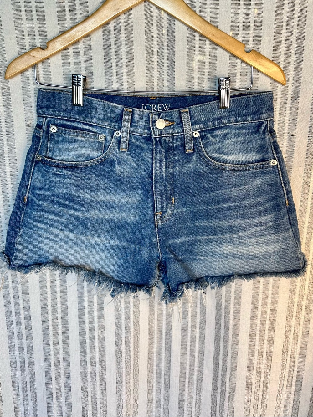 NWOT J.Crew Relaxed Denim Cutoff Shorts 25